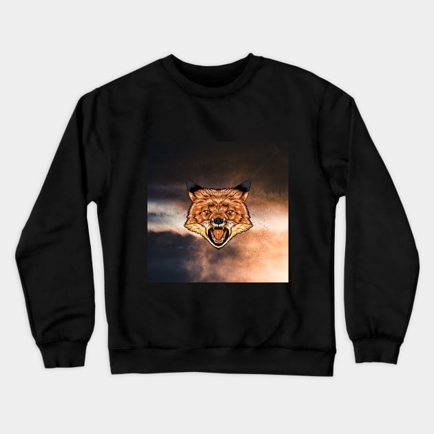 Angry fox Crewneck Sweatshirt by Creastore